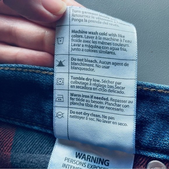 Carhartt Flannel-Lined Straight Leg Jeans – Blue Denim, Size 8 Short - Picture 11 of 14